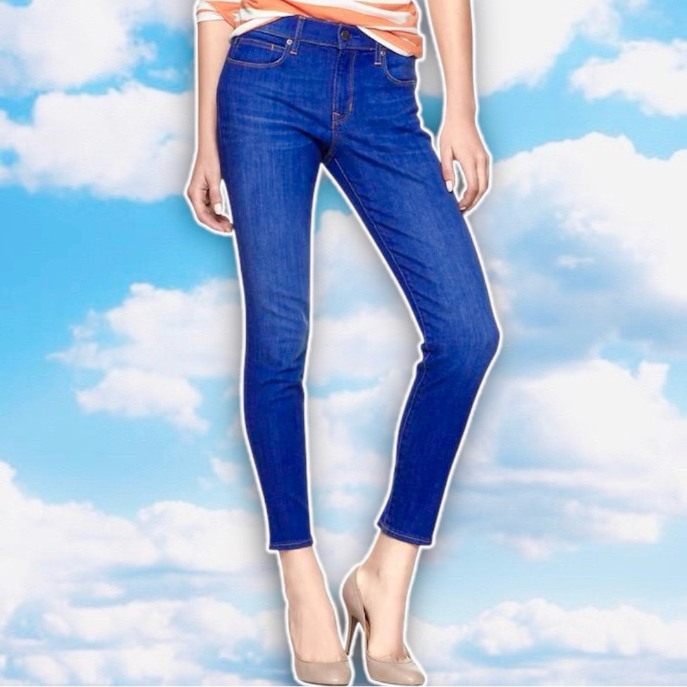 GAP 1969 Legging Skimmer Jean Sz 32 San Clemente Blue Overdyed Bright Stone Wash